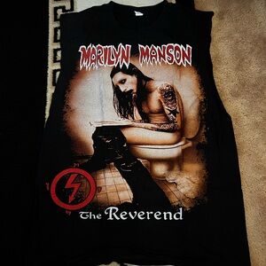 Used Vintage Marilyn Manson Band Sleeveless T-Shirt Size M